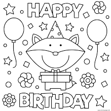 Color pictures of piñatas, birthday cakes, balloons we hope you enjoy our happy birthday coloring pages. Happy Birthday Boy Coloring Pages Coloring Home