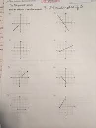 When given the end points of a line segment, you can find out its midpoint by using the midpoint formula. Find The Midpoint Of Each Line Segment Chegg Com
