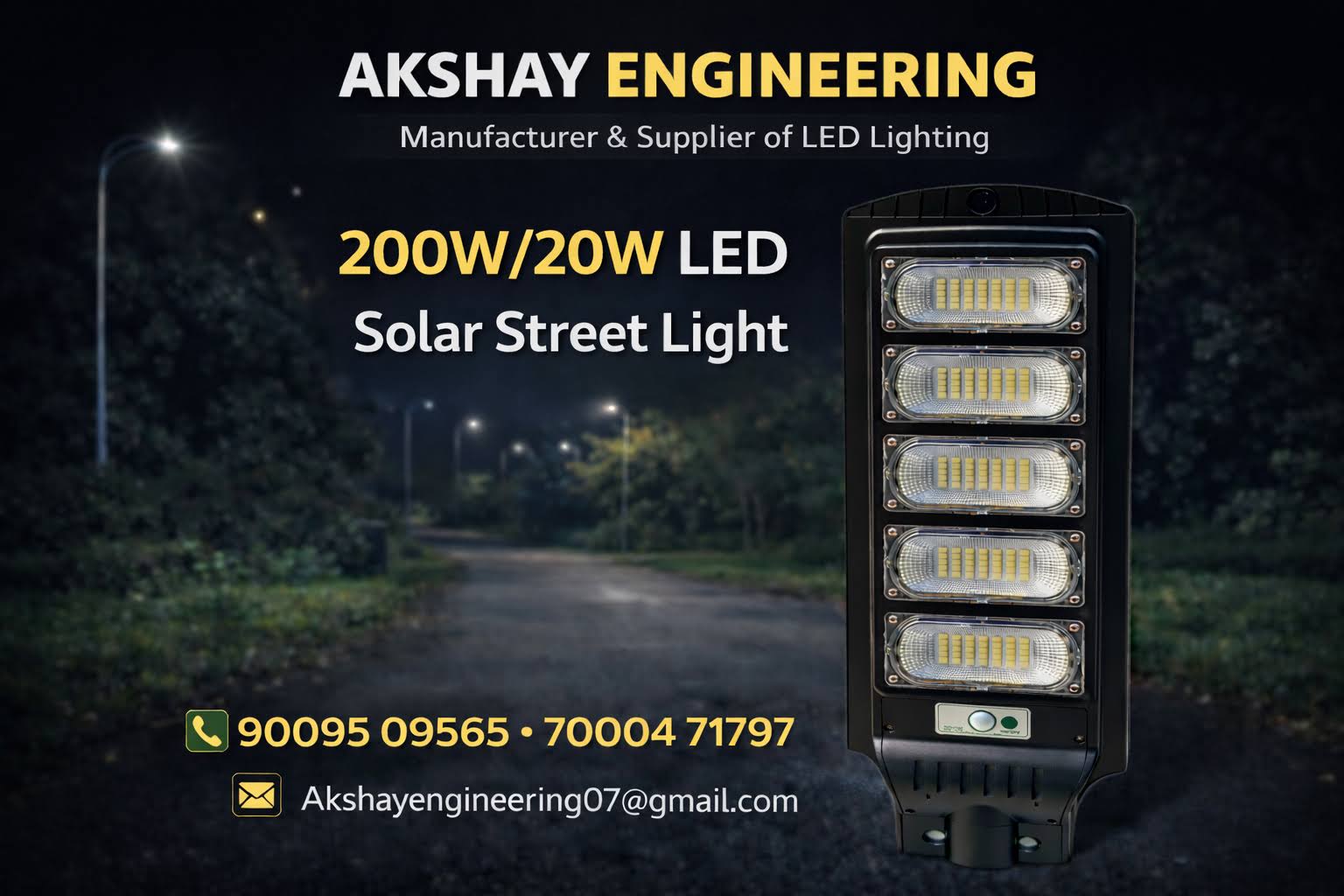 200W / 20W LED Solar Street Light - LED Solar Road Light product image