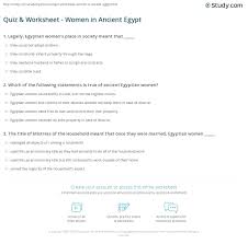 Started with 0.25mg and moved up to 1 in a yea. Quiz Worksheet Women In Ancient Egypt Study Com
