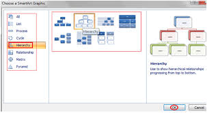 To Insert Smart Art Graphics In Ms Word Javatpoint