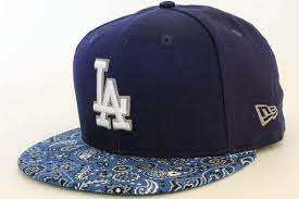 Handcrafted Custom Los Angeles Dodgers Bandana Primary Fan Snapback Hat New Era Snapback Dodgers Snapback Hats