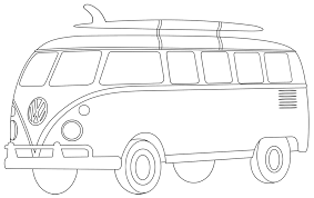 Image Result For Vw Van Surfboard Coloring Digital Stamps Coloring Pages Digi Stamps