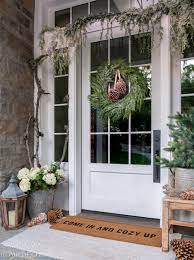 Neutral Christmas Front Porch Decor Sanctuary Home Decor Front Porch Christmas Decor Christmas Front Porch Front Porch Decorating