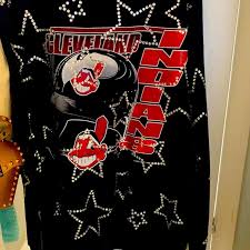 Cleveland Indians rhinestones sweatshirt Sweatshirts & Hoodies