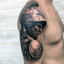 Spartan tattoo helmet tattoos trojan roman shield google jacobson sheild thomas designs flickr helmets shoulder leonidas arm tatoos come take. Top 70 Best Shield Tattoo Design Ideas For Men Armor Body Art