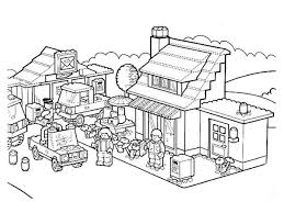 Lego fire truck coloring page. Activity In Lego City Coloring Page Coloring Sun