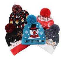 Cozy Winter Christmas Theme Led Hats Christmas Hat Winter Cozy Winter Christmas