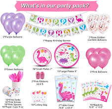Simple to use and easy to store; Buy Wernnsai Dinosaur Party Supplies Birthday Party Decorations For Girls Birthday Banner Balloons Tablecloth Plates Cups Napkins Tableware Utensils Serves 16 Guests 153 Pcs Online In Indonesia B07tb7vwbp