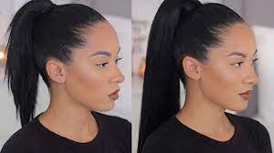 Use dry shampoo throughout the ponytail. Long Sleek Ponytail With Short Medium Hair Youtube