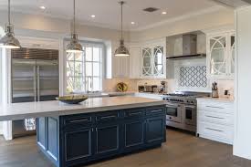 custom painted transitional kitchen