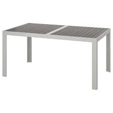 Sjalland Table Outdoor Dark Gray Light Gray Length 61 1 4 Ikea In 2020 Outdoor Dining Table Patio Dining Table Ikea