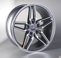 Gunmetal Machine Face 17X8 Aftermarket Alloy Wheel