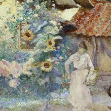 Feeding the Chickens Painting by David Woodlock