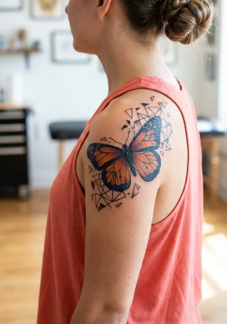 23 Beautiful Butterfly Shoulder Tattoos with Meaning