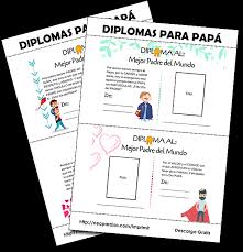 A continuación les dejo esta tarjeta día del padre. Diplomas Para Papa Para Poner Foto