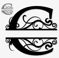 Download Initial Clip Art Letter C Transprent Png Split C Monogram Svg Free Transparent Png Download Pngkey