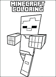 Printable minecraft pokemon coloring page. Minecraft Baby Zombie Coloring Pages Novocom Top