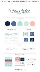 Empreintes carbone liées aux modes de vie dans les différents. Melissa Walsh Premade Branding Kit Mintswift La Vie En Couleur Branding Logo Et Identite