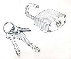 4 key tools for successful colored pencil drawings. Lock Key Sketch Key Drawings Perspective Art Industrial Design Sketch