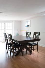 I love how so many people have taken their light oak tables and 'easily' transformed them into the pottery barn like beautiful black table. Before And After Diy Chalk Paint Dining Table And Chairs Shrimp Salad Circus