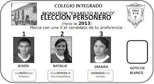 COLEGIO INTEGRADO MONSEÑOR EVARISTO BLANCO: ELECCIÓN PERSONERO Y CONTRALOR  ESTUDIANTIL 2013