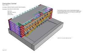 Structural Diagrams Centre Georges Pompidou In 2020 Georges Paris France School Projects