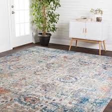 The kenley area rug makes a global statement with an intricate center medallion and elegant scrolling details in light blue and gray. Jackie Blue Light Gray Area Rug From Laurel Foundry Modern Farmhouse Accuweather Shop