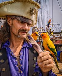 Chris Biro has made a living for two decades by travelling around the  United States, as a pirate (with a real cutlass) and a ful