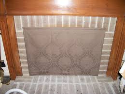 This Fireplace Fashion Cover Is Hanging On And Open Fireplace With An Angle Adapter Bar Available At F Fireplace Mantel Decor Fireplace Cover Fireplace Decor