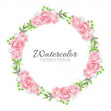 Watercolor Pink Peony Flower Circle Frame Flower Frame Circle Frames Peony Flower