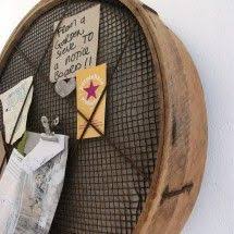 Garden Sieve Message Holder Diy Organisation Primitive Decorating Repurposed Decor