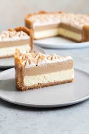 Coffee Mousse Cheesecake Graham Cracker Crust Silky Cheesecake Layer Topped With Coffee Mousse A Easy Cheesecake Recipes Coffee Cheesecake Cheesecake Recipes