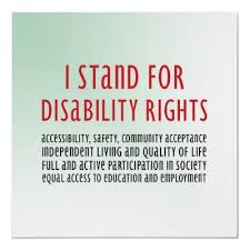 I Stand For Disability Rights Poster Zazzle Com Disability Quotes Disability Advocacy Disability Awareness