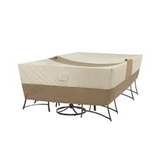 Hampton Bay Rectangular Outdoor Patio Table With Chair Cover 970147 C The Home Depot Patio Furniture Covers Outdoor Furniture Covers Outdoor Patio Table