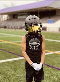 Ned S Showing Out With His Gg 3d Bumper Football Helmets Riding Helmets Helmet