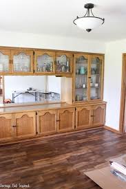 How to repurpose an old china cabinet with before and after photos. Dated Oak China Cabinet Makeover Average But Inspired