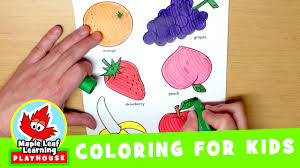 Check spelling or type a new query. Fruit Coloring Page For Kids Maple Leaf Learning Playhouse Youtube