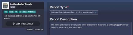 We did not find results for: Just Came Across This I Sent The Report To Disboard But I Don T Know How To Report The Sever Properley To Discord Trust Safety I Saw Another Post That Said I