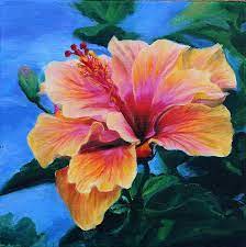 Hibiscus Flower By Sue Birkenshaw Flower Art Acrylic Painting Flowers Flower Painting
