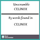 Unscramble CELINOX - Unscrambled 83 words from letters in CELINOX