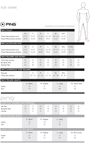 Ping Clothing Size Guide The Golf Shop Online Blog