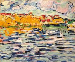 Artwork By Maurice De Vlaminck Maisons Au Bord De La Seine A Chatou Made Of Oil On Canvas Art Fauvist Art Painting
