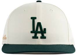 Aime Leon Dore X New Era Dodgers Hat Ivory Dark Green In 2021 Dodger Hats Aime Leon Dore New Era