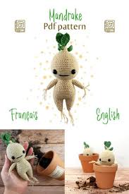 Mandrake Amigurumi Crochet Pattern Harry Potter Crochet Kawaii Crochet Crochet Patterns