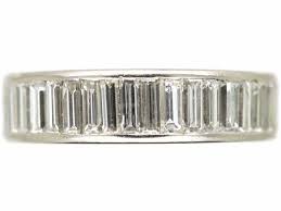 18ct white gold wide baguette diamond eternity ring the