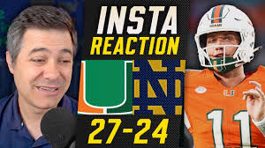 Miami takes down Notre Dame, 27-24. Our reaction: