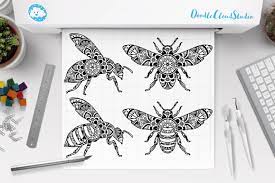 Download Bee Mandala Svg Mandala Bee Svg Cut Files Bee Mandala Clipart By Doodle Cloud Studio Thehungryjpeg Com