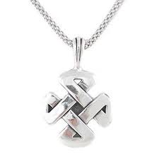 Cross Shaped Celtic Knot Necklace With Strength Word Inscription In Sterling Silver On A Mens Sterling Silver Necklace Celtic Knot Necklace Celtic Knot Pendant