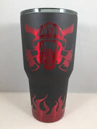 Firefighter Powder Coated Ozark Trail Tumbler Fire Rescue Etsy In 2020 Yeti Cup Designs Firefighter Cups Custom Yeti Cup